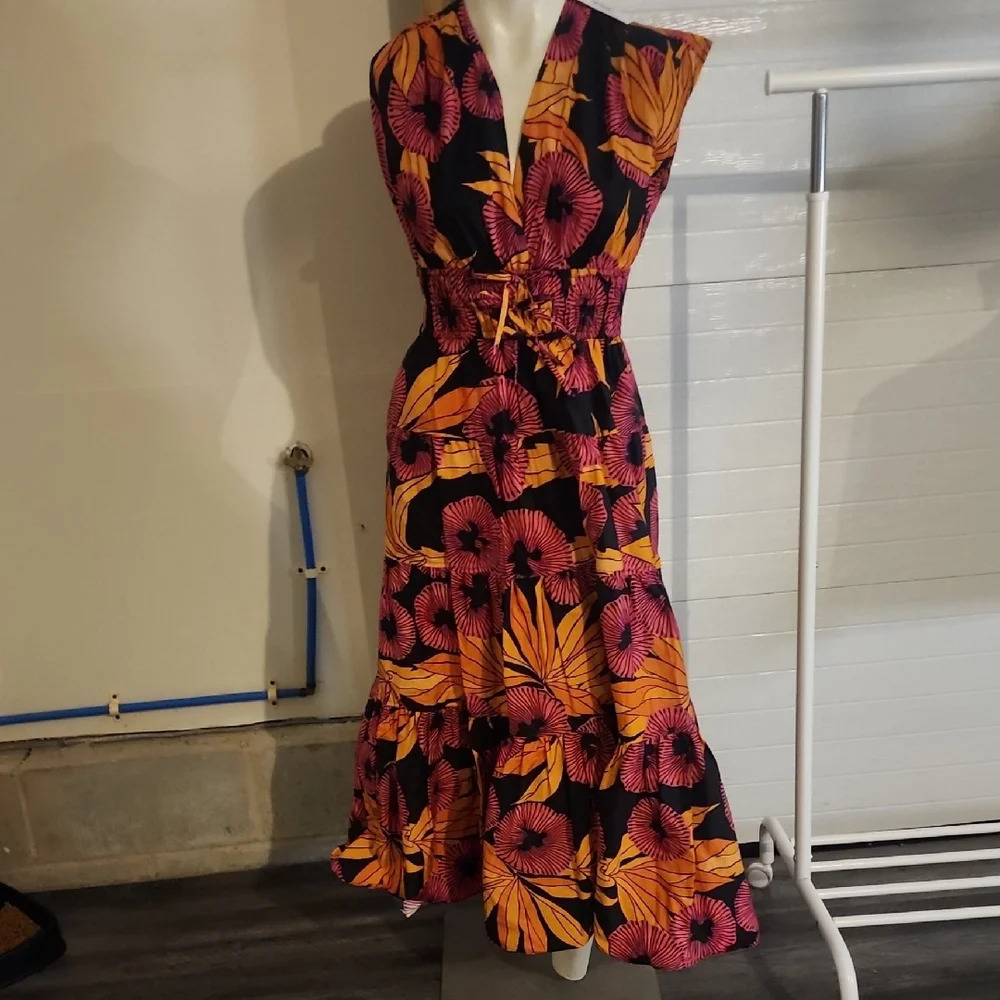 Derek Lam 10 Crosby Fatima Floral Cotton Midi Dress Size 0 $550 - Picture 5 of 8